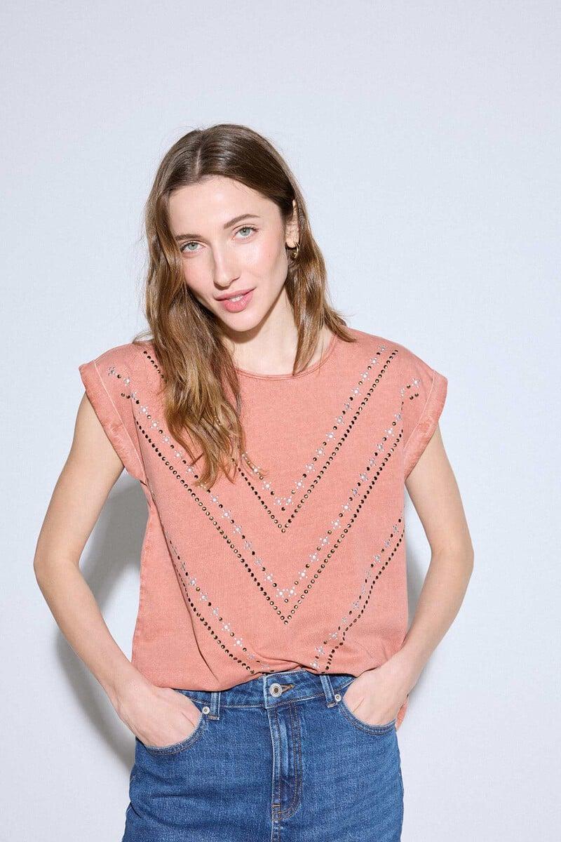 Cortefiel Camiseta Tachas