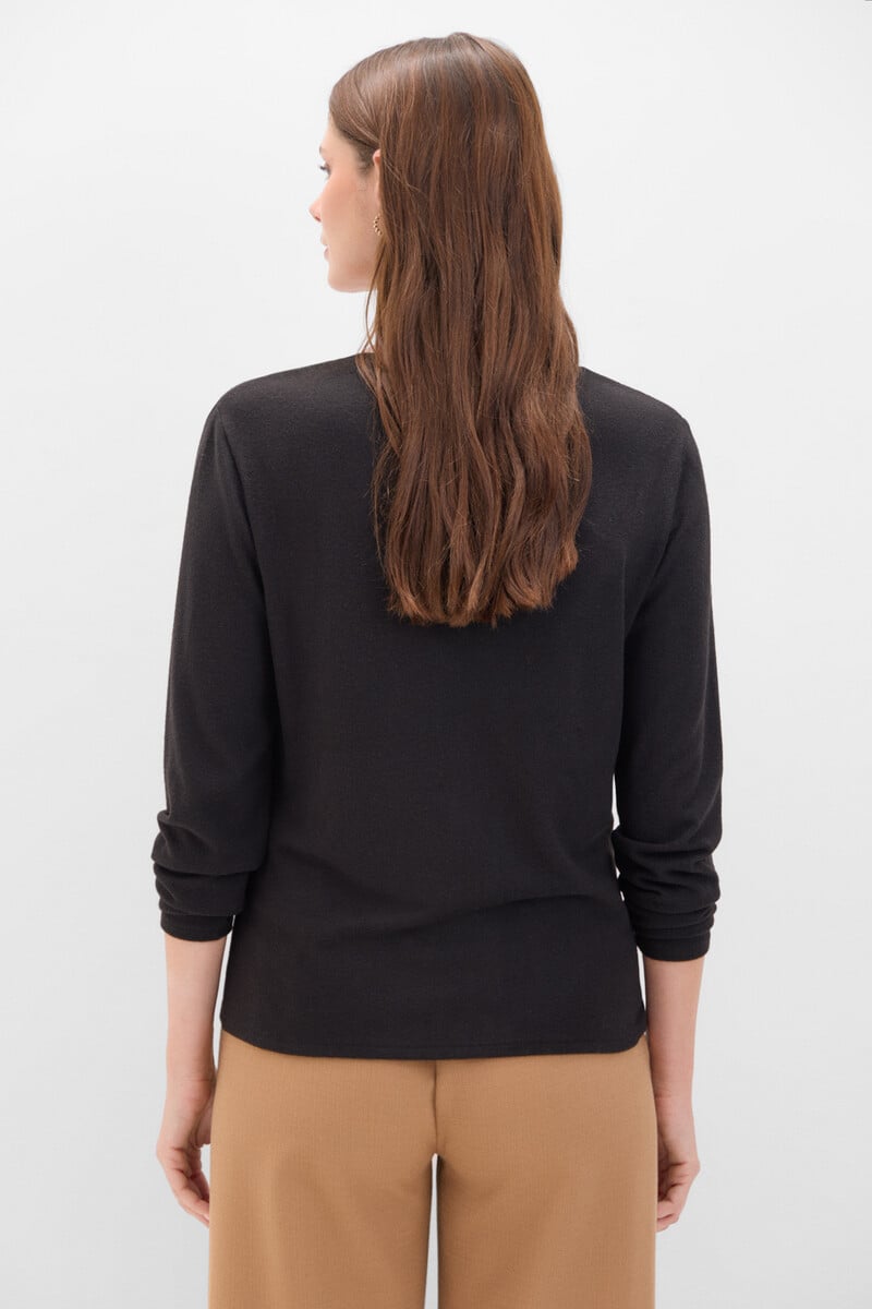 Cortefiel Camiseta Tacto Suave Strass