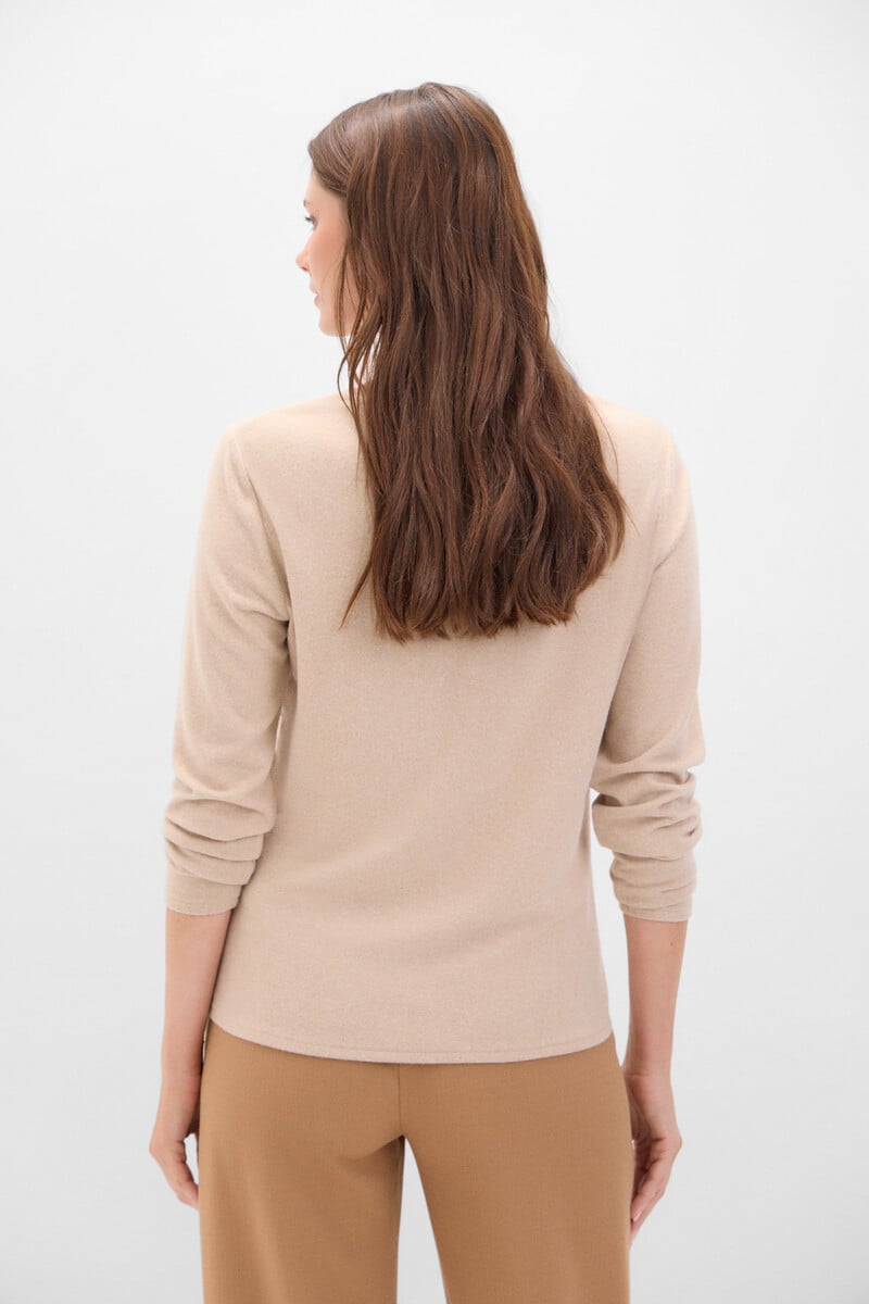 Cortefiel Camiseta Tacto Suave Strass