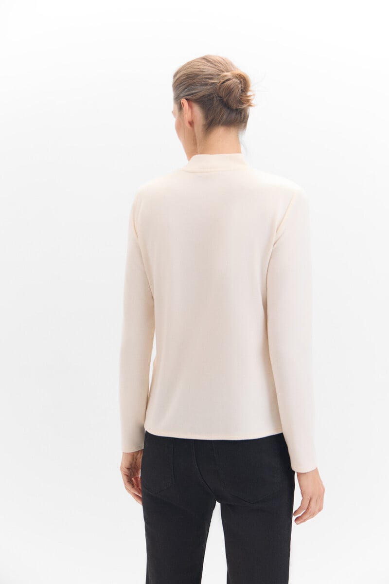 Cortefiel Camiseta Tacto Suave Strass