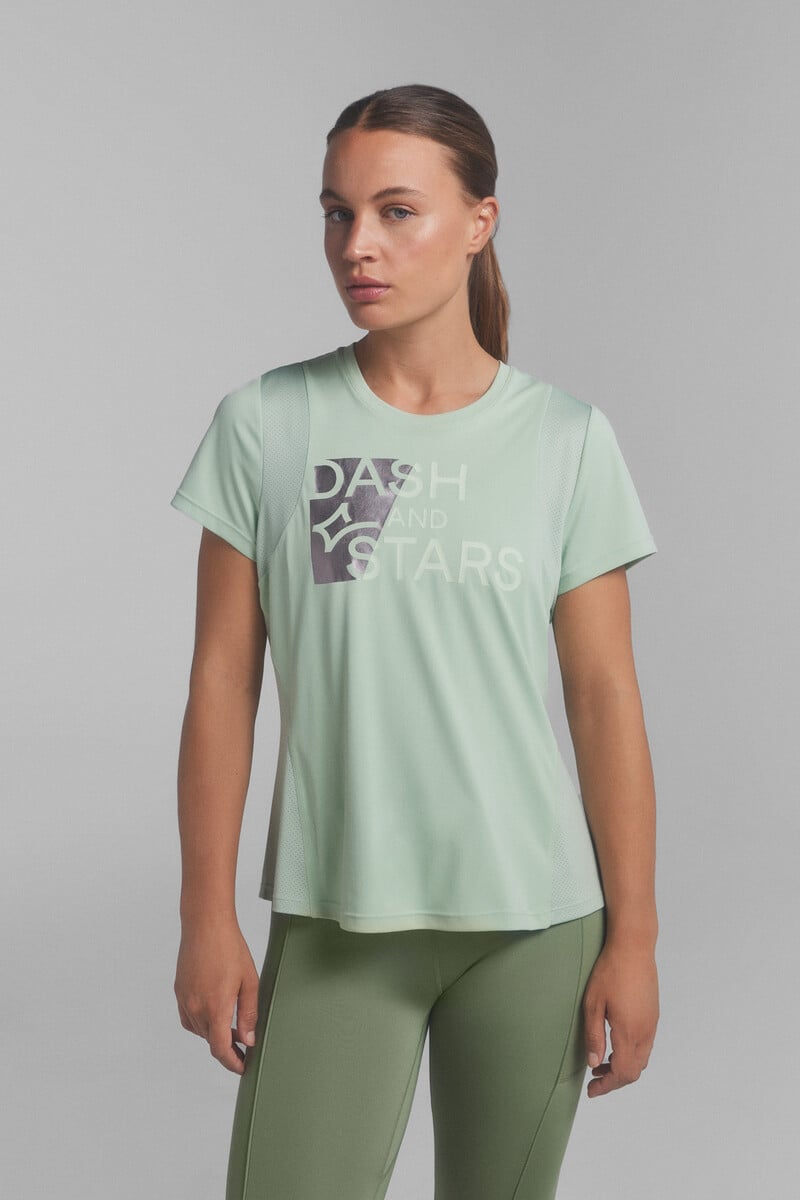 Cortefiel Camiseta Técnica Ligera Verde