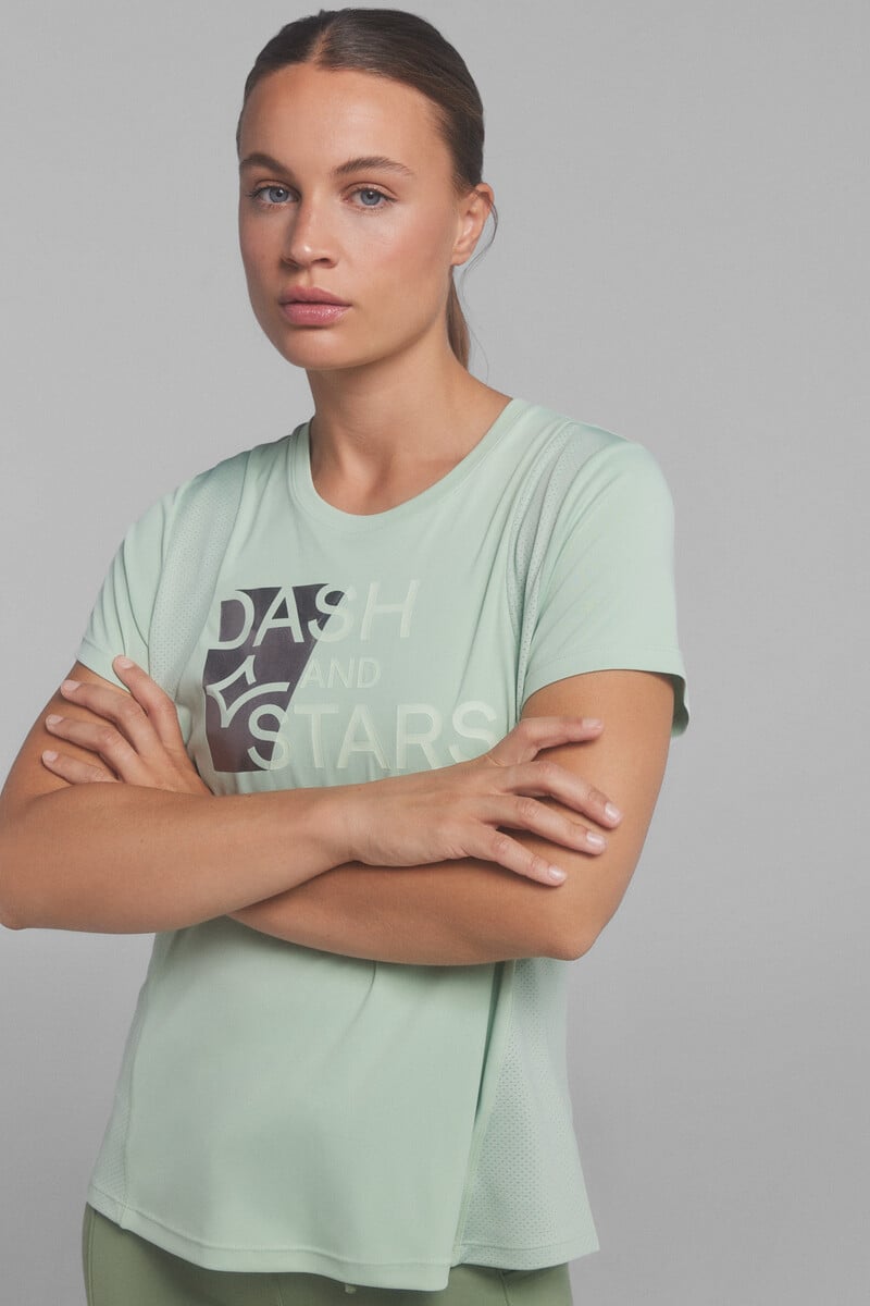 Cortefiel Camiseta Técnica Ligera Verde