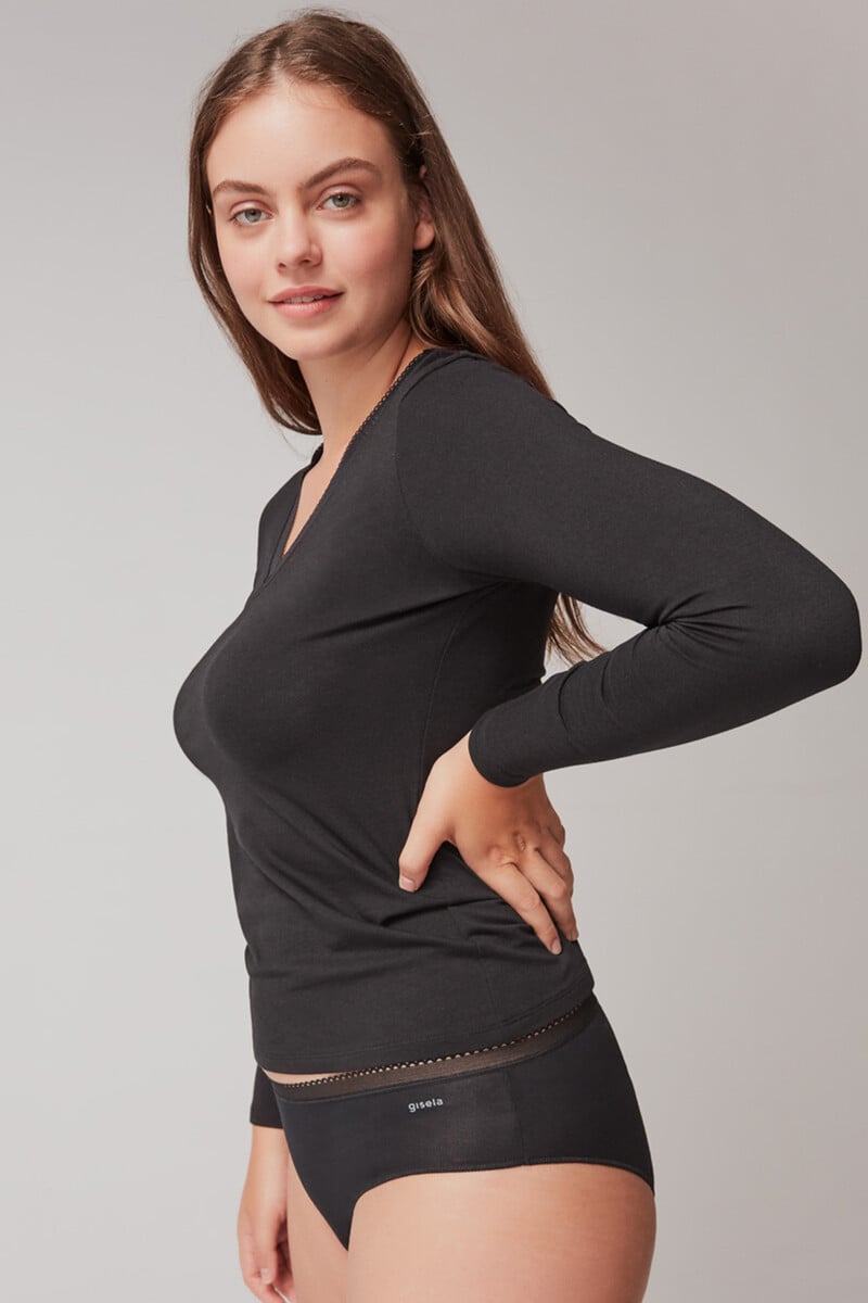 Cortefiel Camiseta térmica escote pico