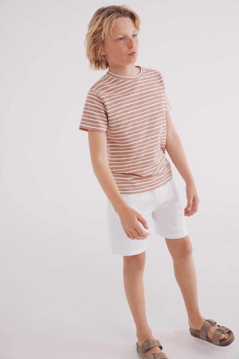Cortefiel Camiseta Textura Rayas Niño