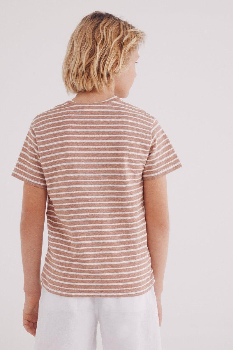 Cortefiel Camiseta Textura Rayas Niño