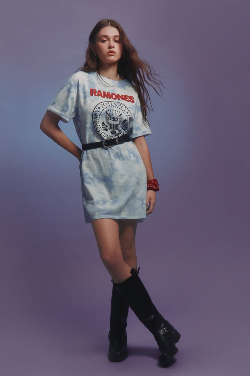 Cortefiel Camiseta Vestido "Ramones"