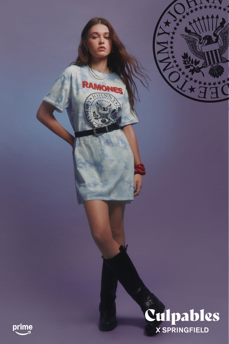 Cortefiel Camiseta vestido "Ramones"