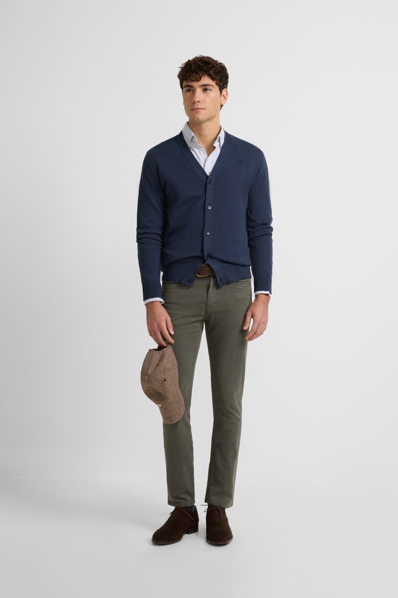 Cortefiel Cárdigan Clásico Liso