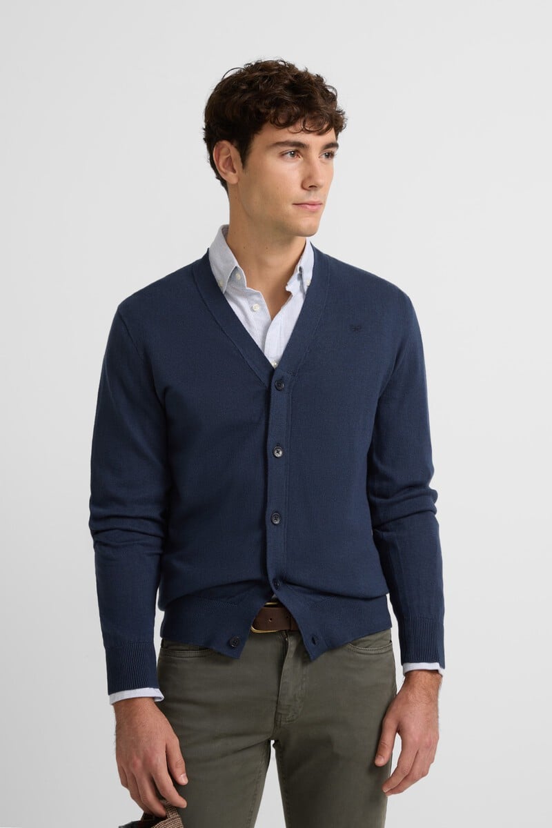 Cortefiel Cárdigan clásico liso