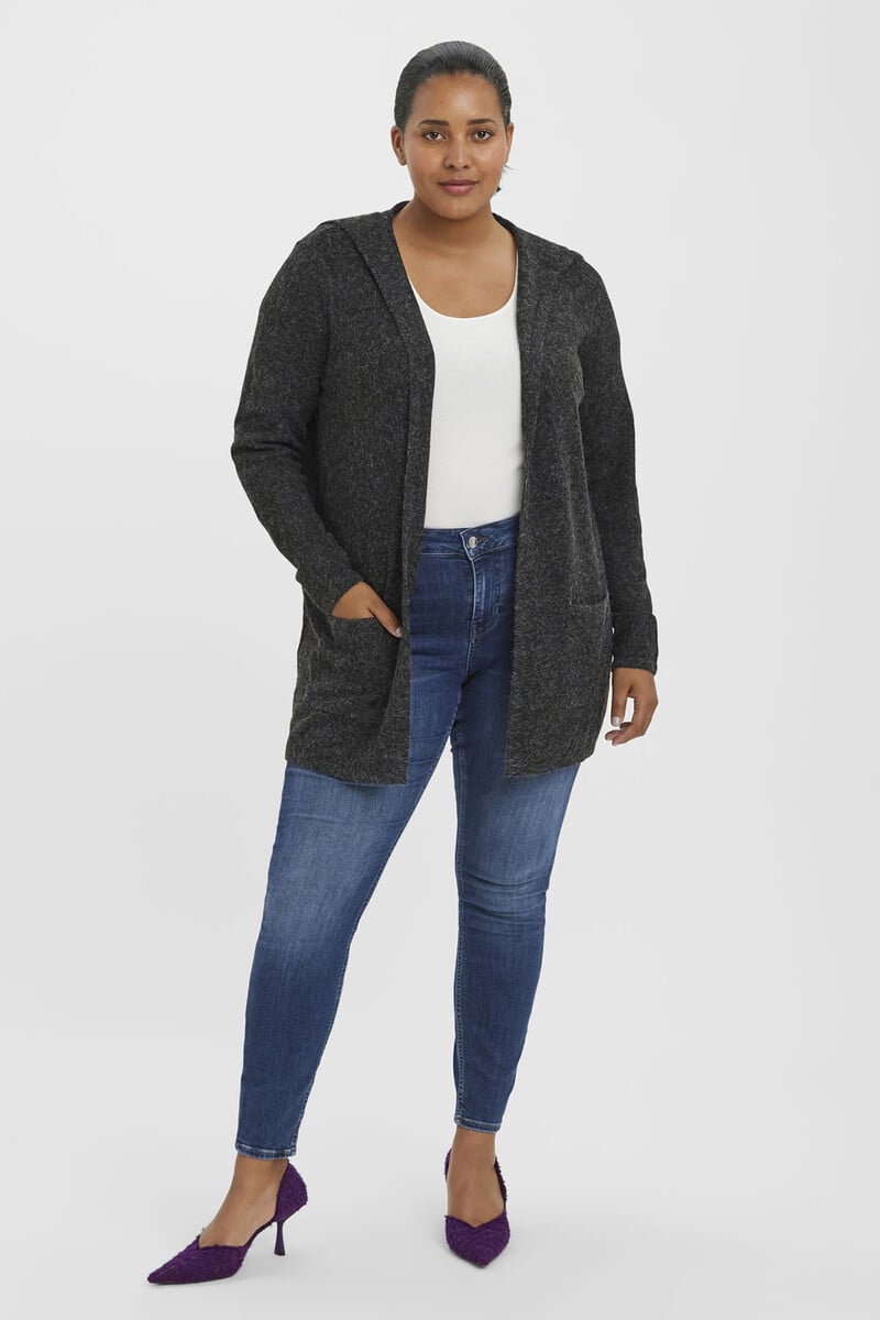 Cortefiel Cardigan Con Capucha Talla Grande