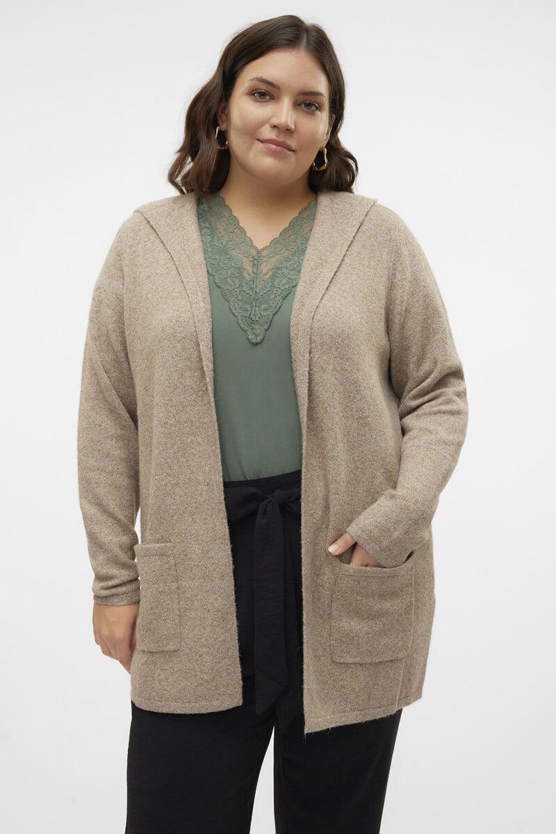 Cortefiel Cardigan con capucha talla grande