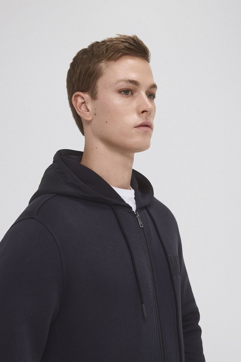 Cortefiel Cárdigan con capucha tejido técnico