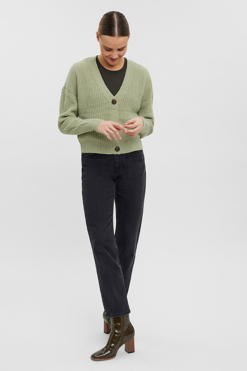 Cortefiel Cárdigan De Manga Larga Con Botones