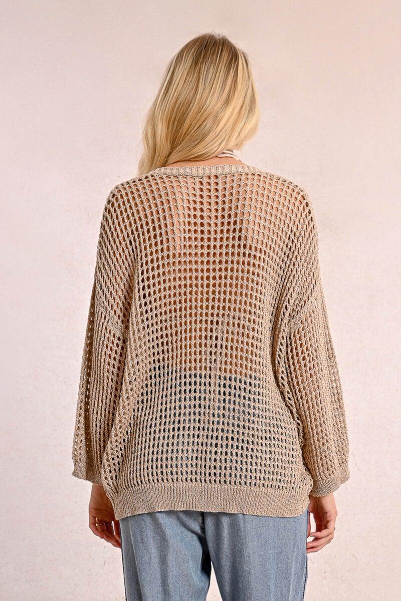 Cortefiel Cárdigan De Manga Larga En Punto Bordado