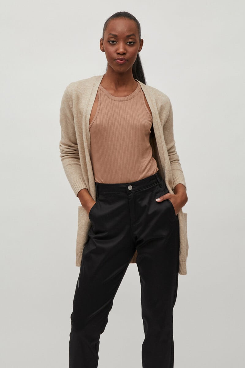 Cortefiel Cárdigan De Mujer Midi De Manga Larga