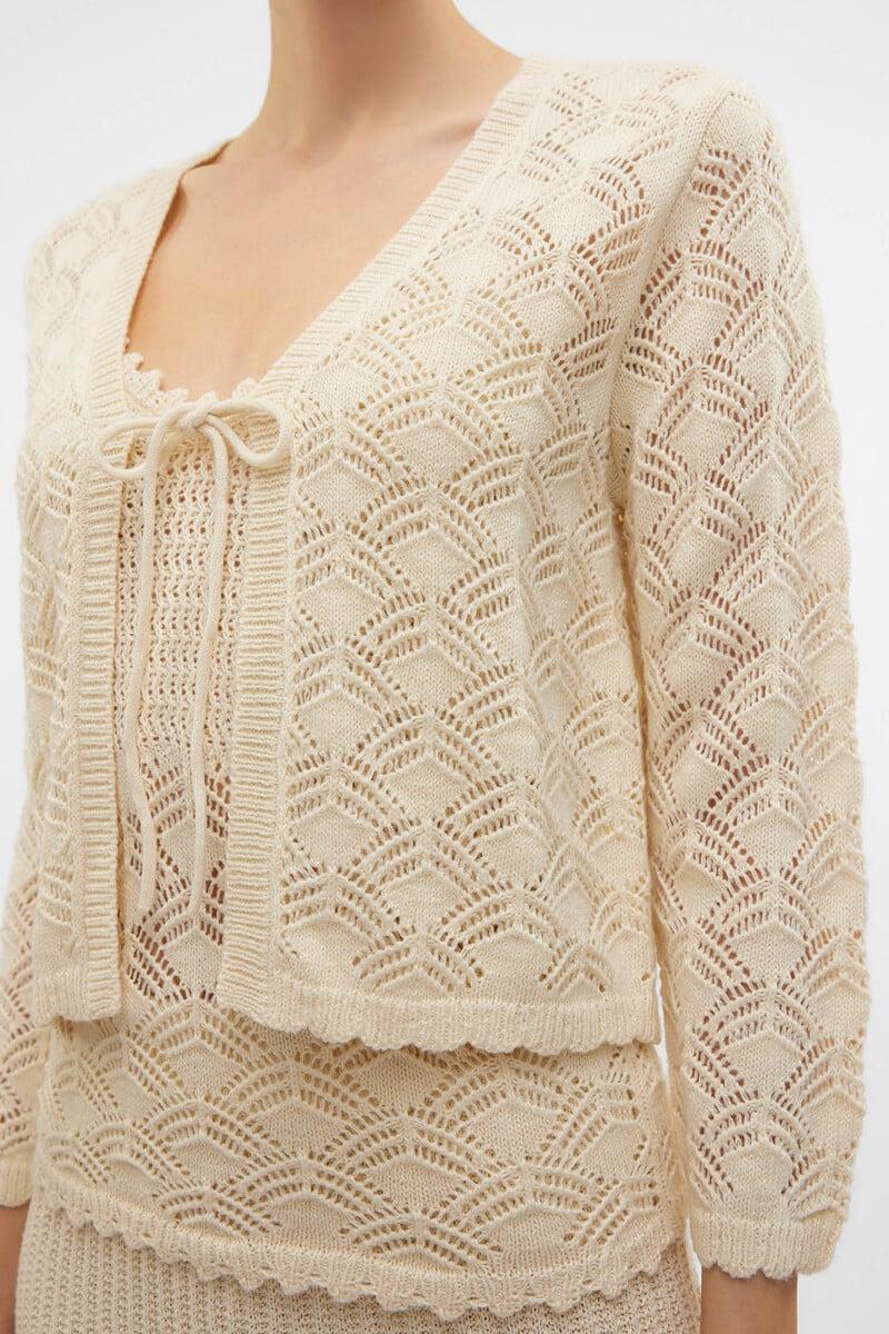 Cortefiel Cárdigan De Punto Calado