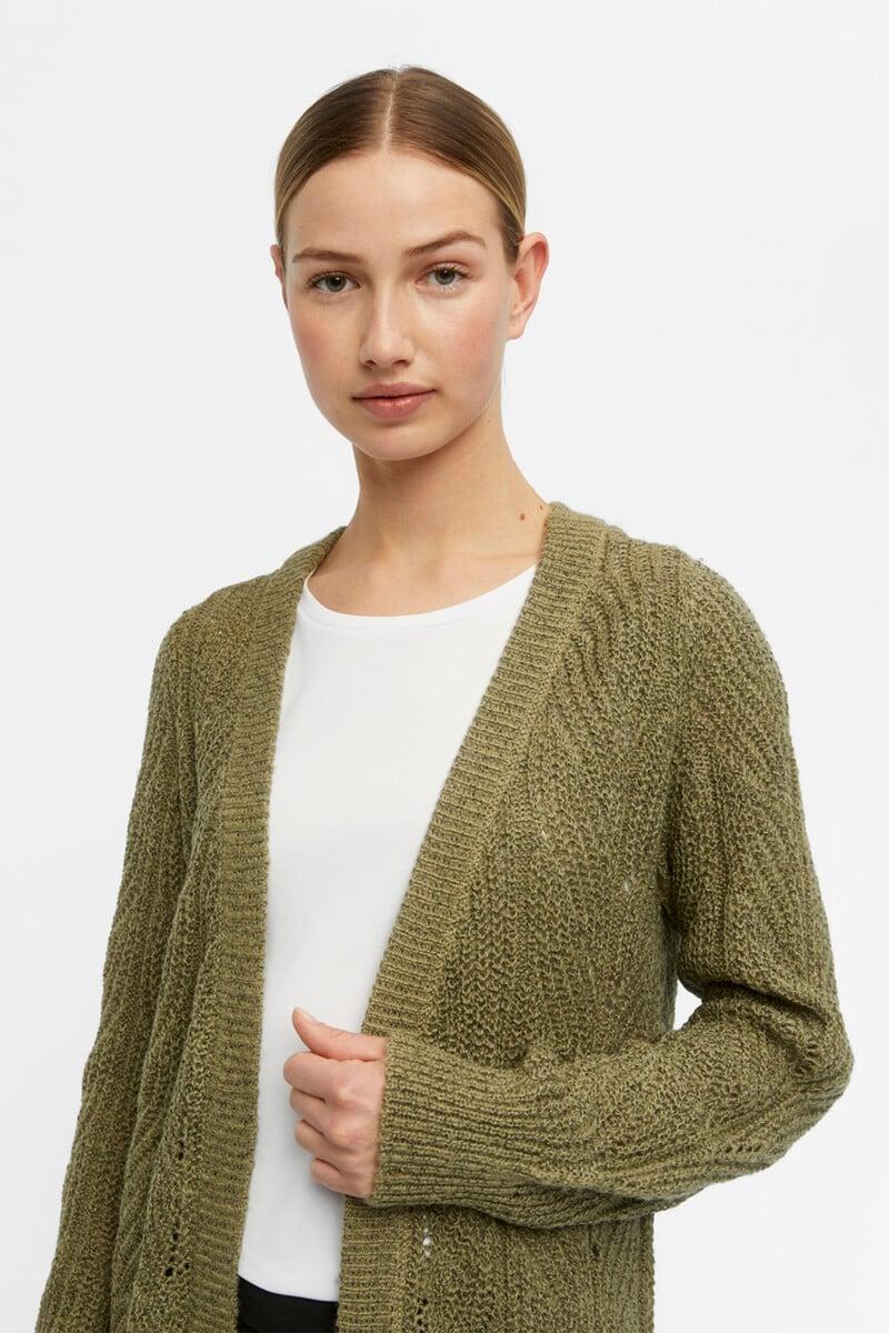 Cortefiel Cardigan De Punto Trenzado