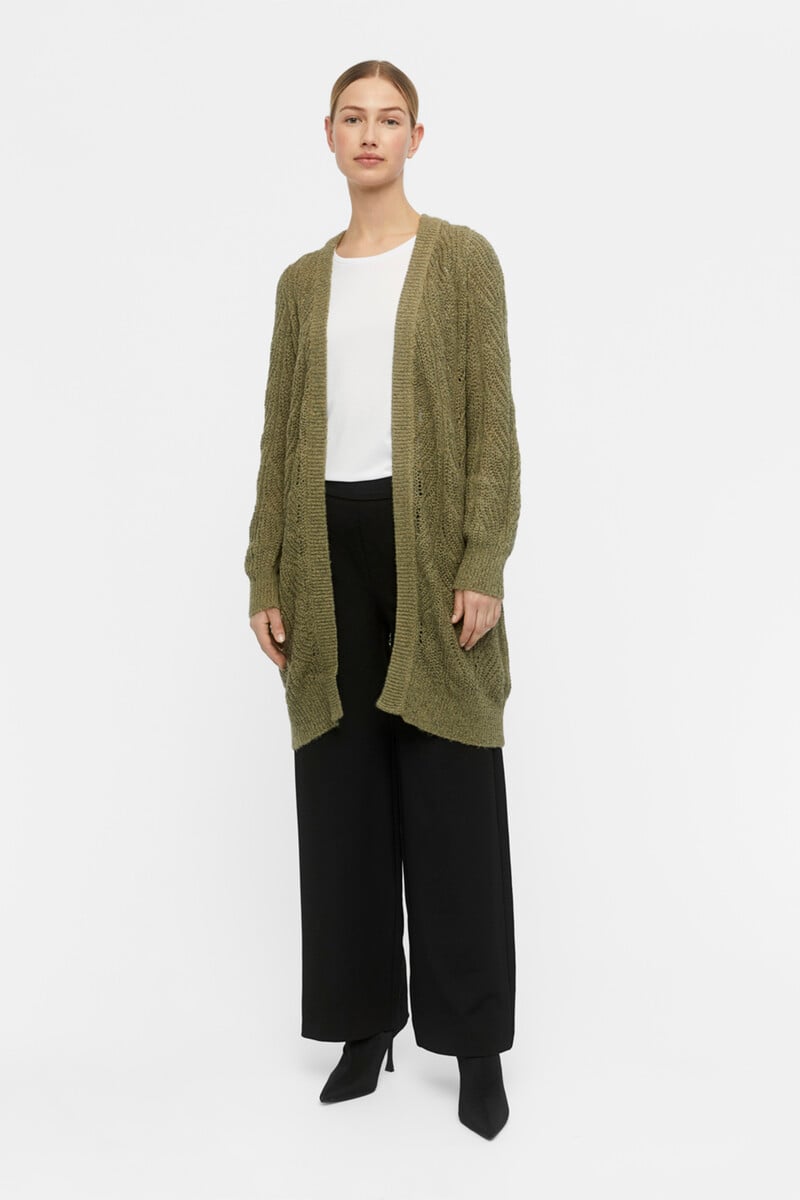 Cortefiel Cardigan De Punto Trenzado
