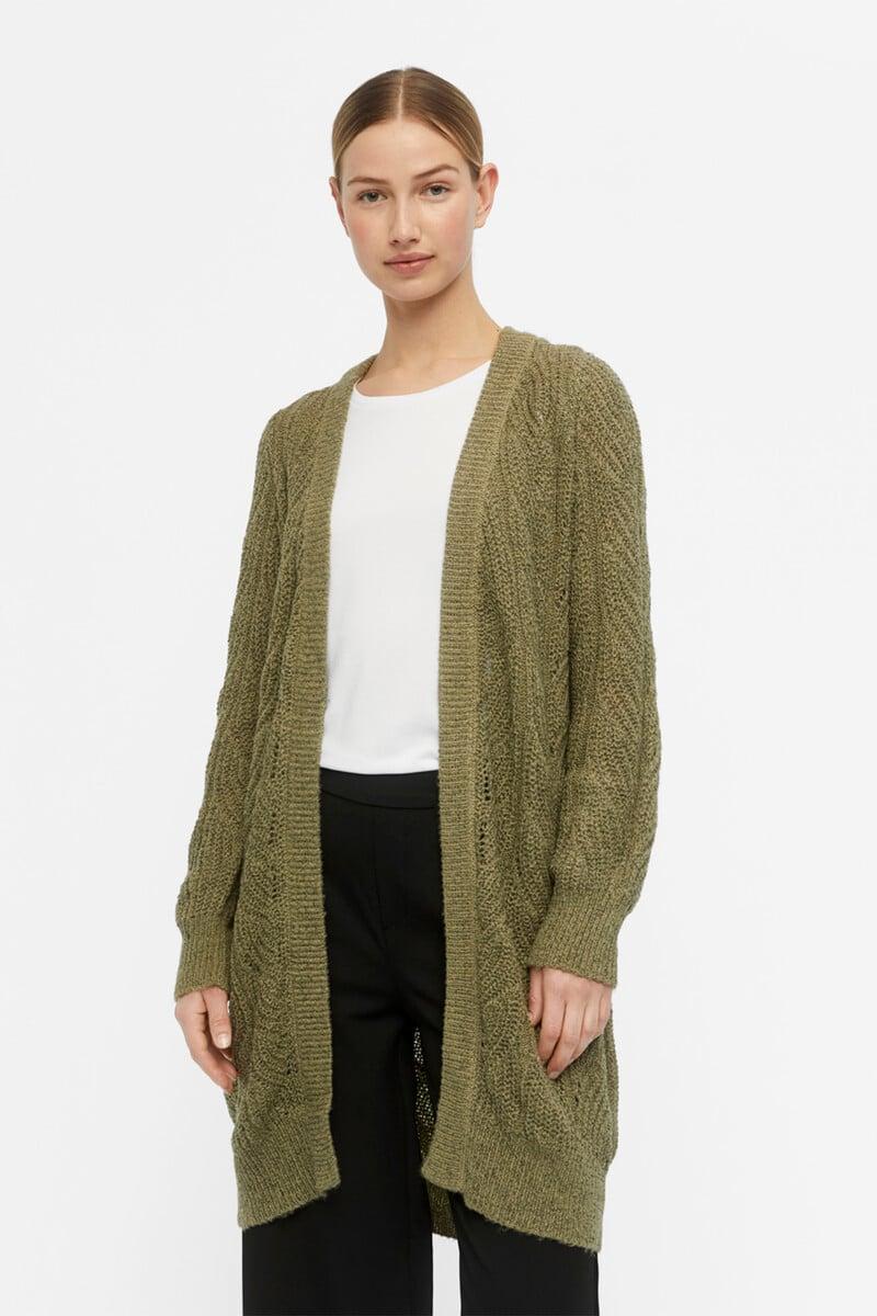 Cortefiel Cardigan de punto trenzado