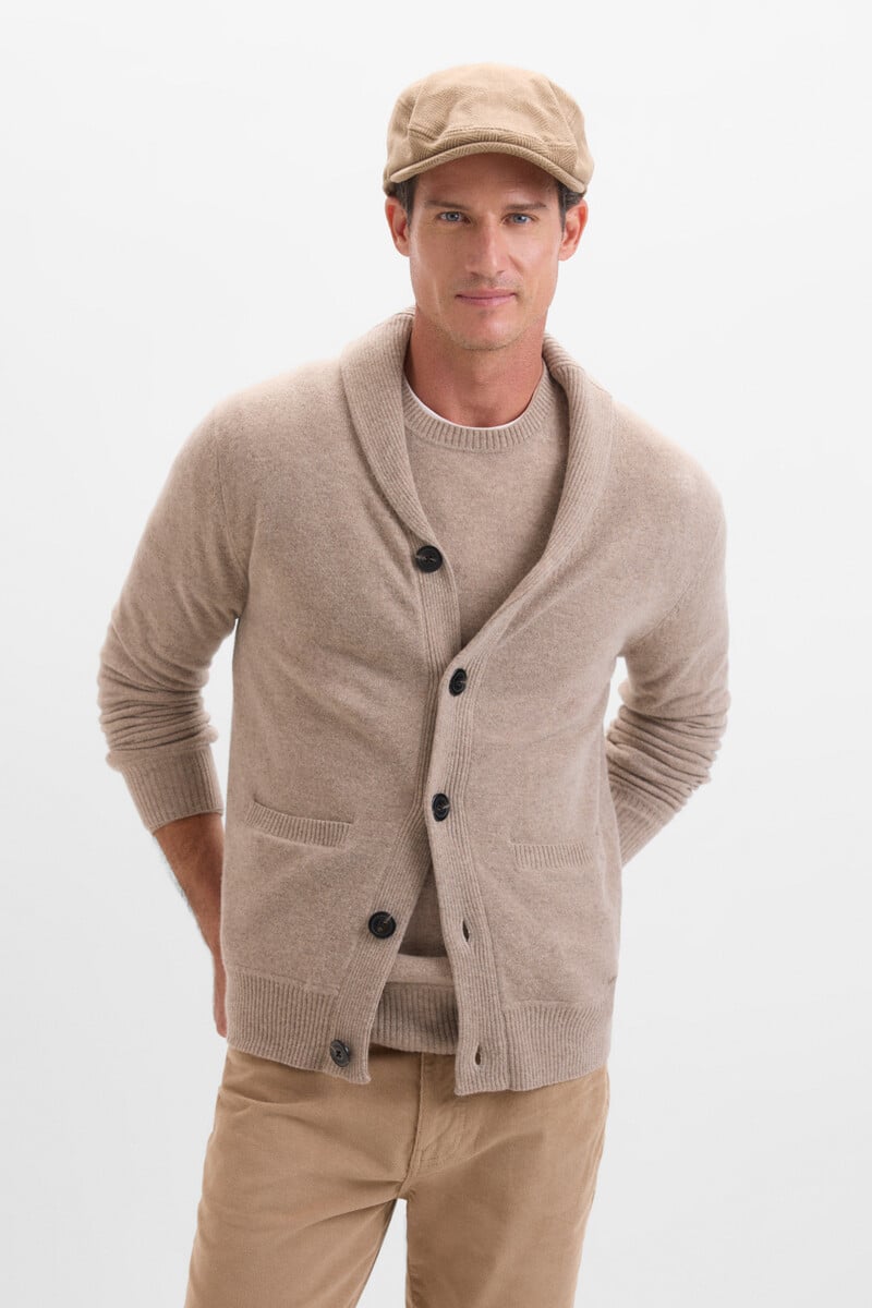 Cortefiel Cardigan Lana Lambwool Cierre Botones