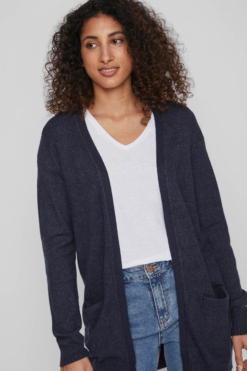 Cortefiel Cárdigan Largo Con Bolsillos