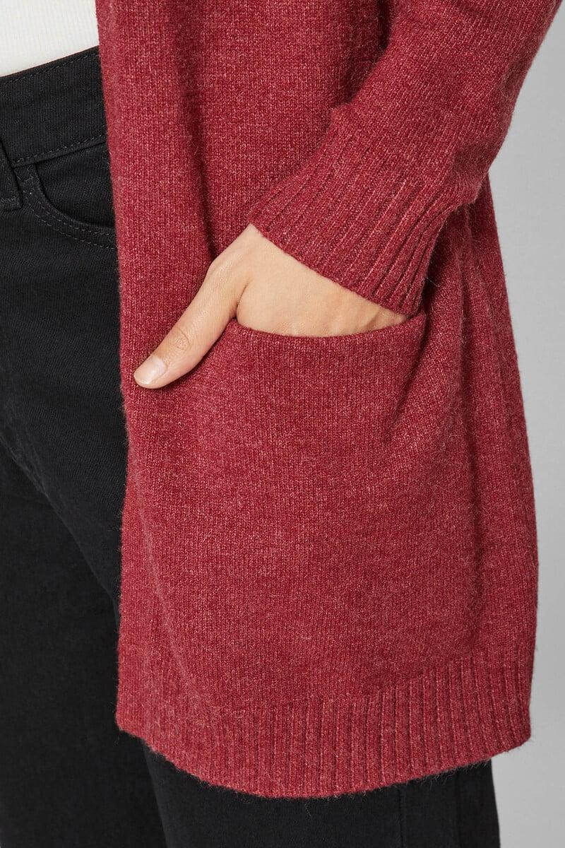 Cortefiel Cárdigan Largo Con Bolsillos