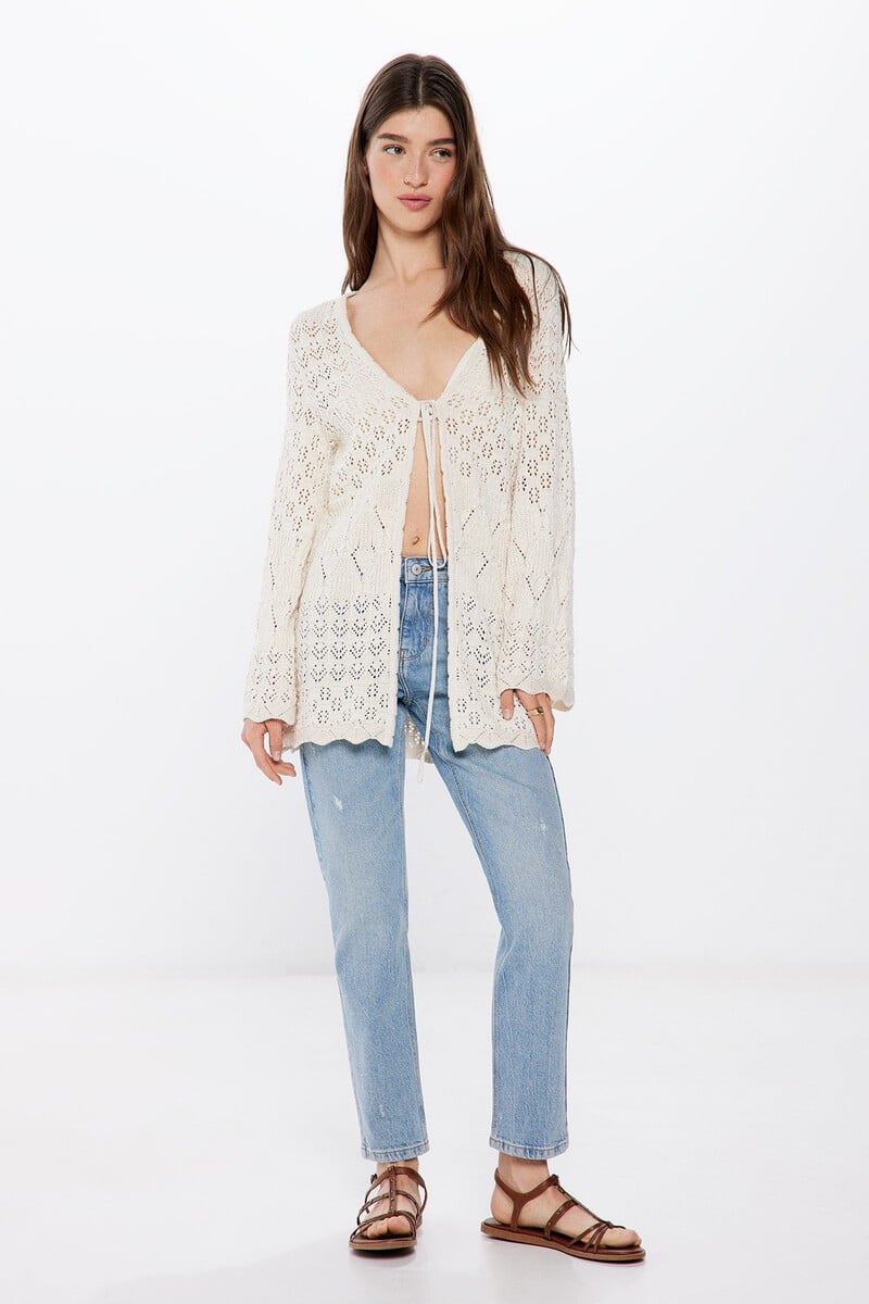 Cortefiel Cardigan Pointelle