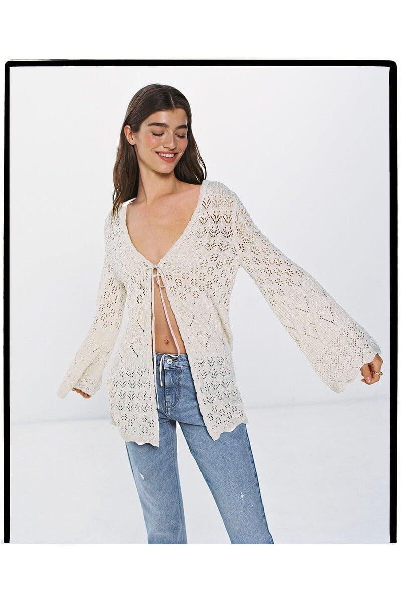 Cortefiel Cardigan Pointelle