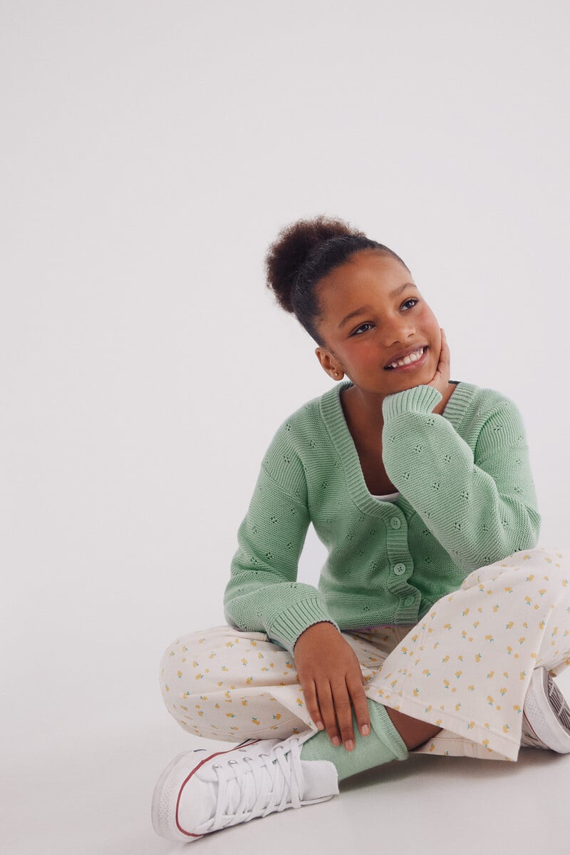 Cortefiel Cardigan Punto Niña