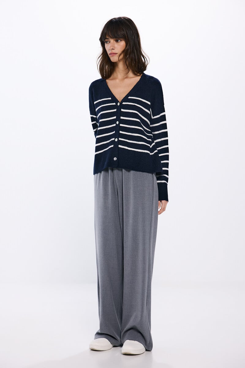 Cortefiel Cardigan Rayas Marineras