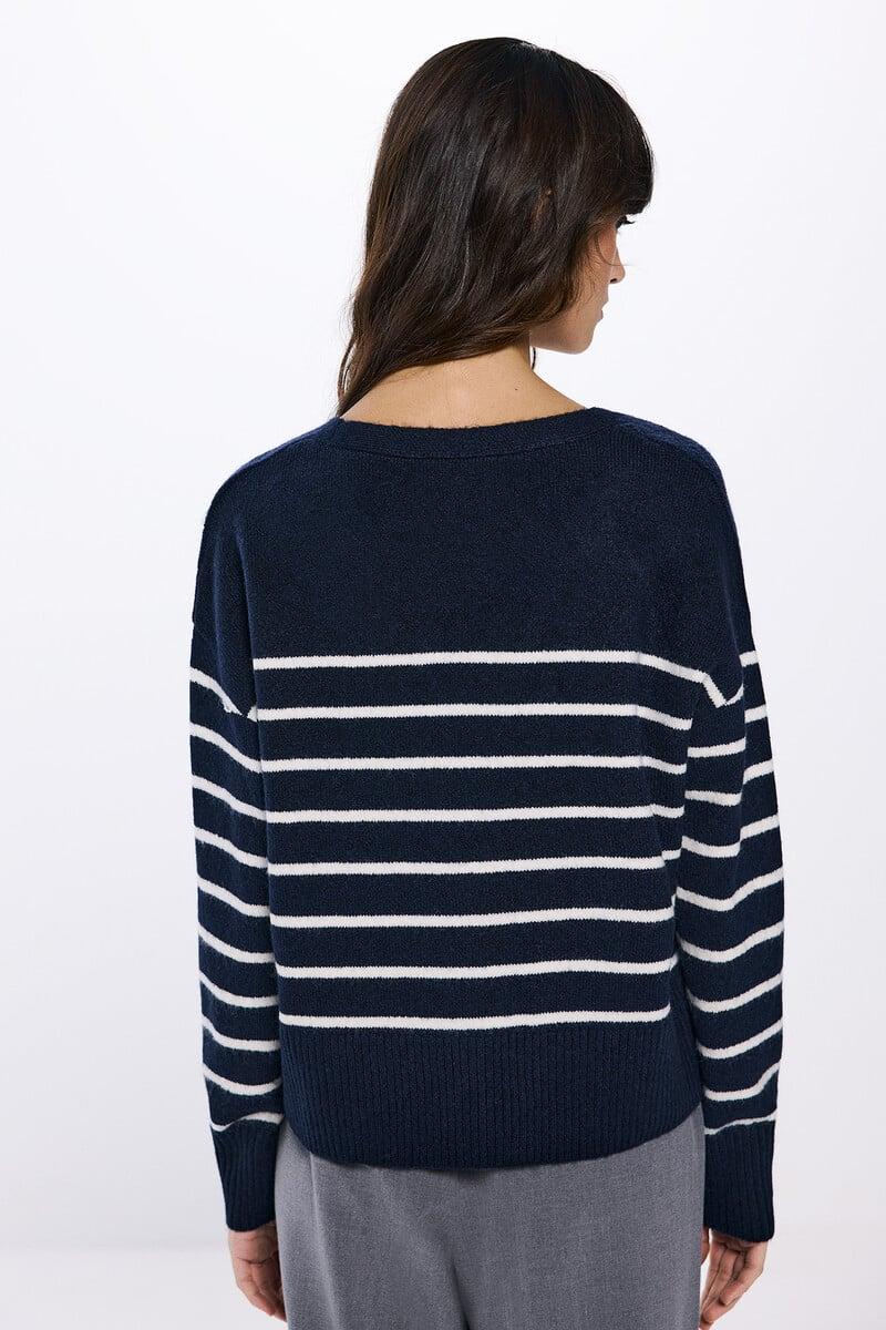 Cortefiel Cardigan Rayas Marineras