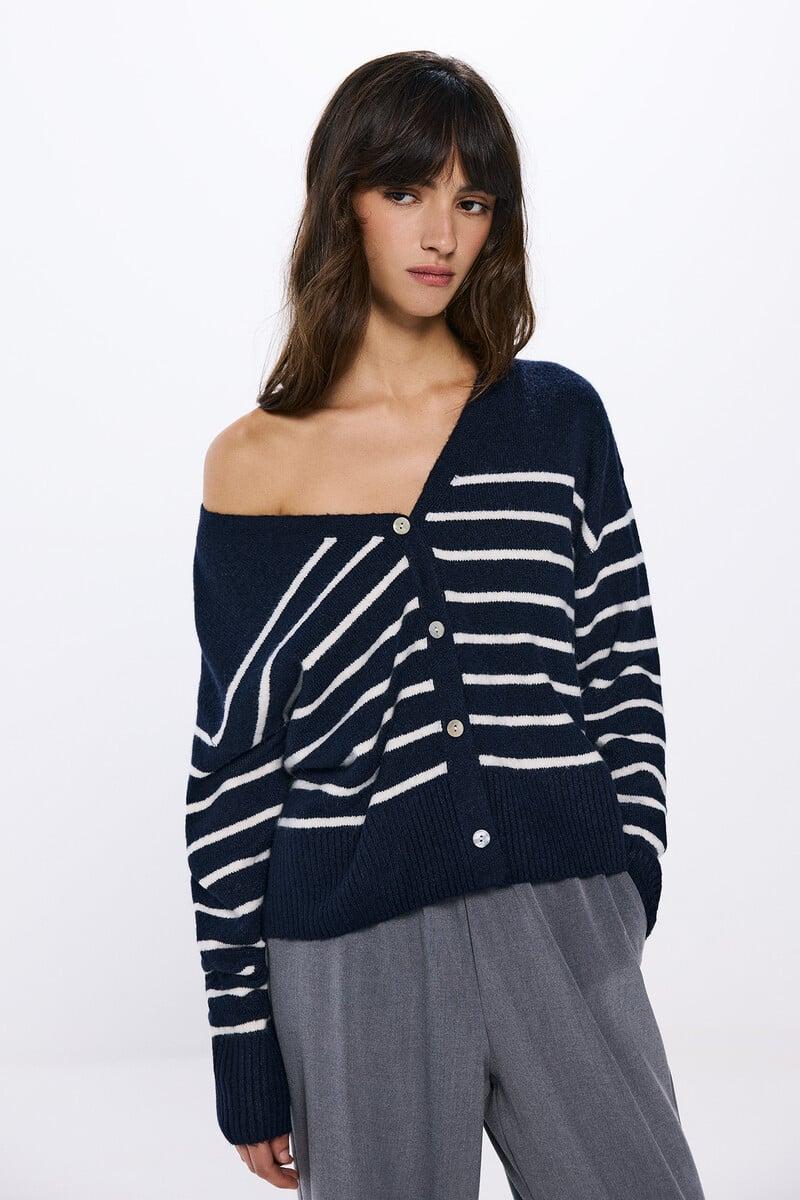 Cortefiel Cardigan rayas marineras