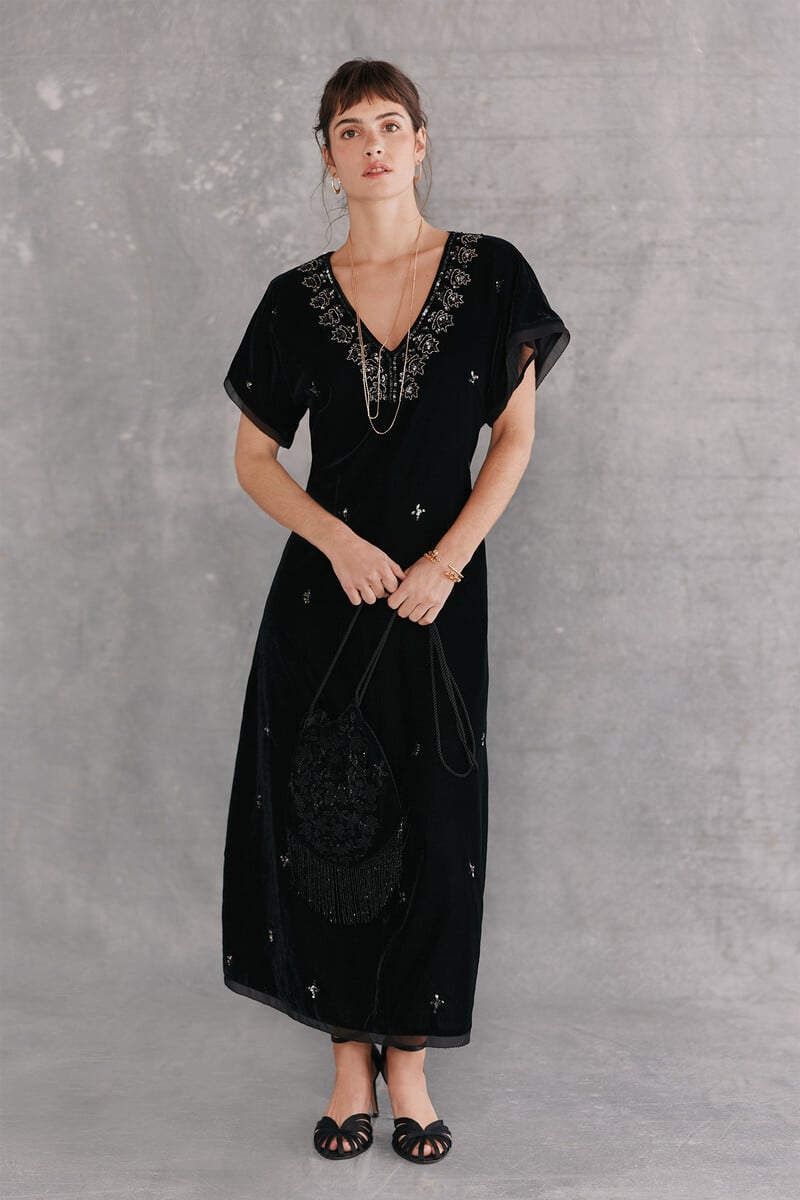 Cortefiel Catia. Vestido Bordado