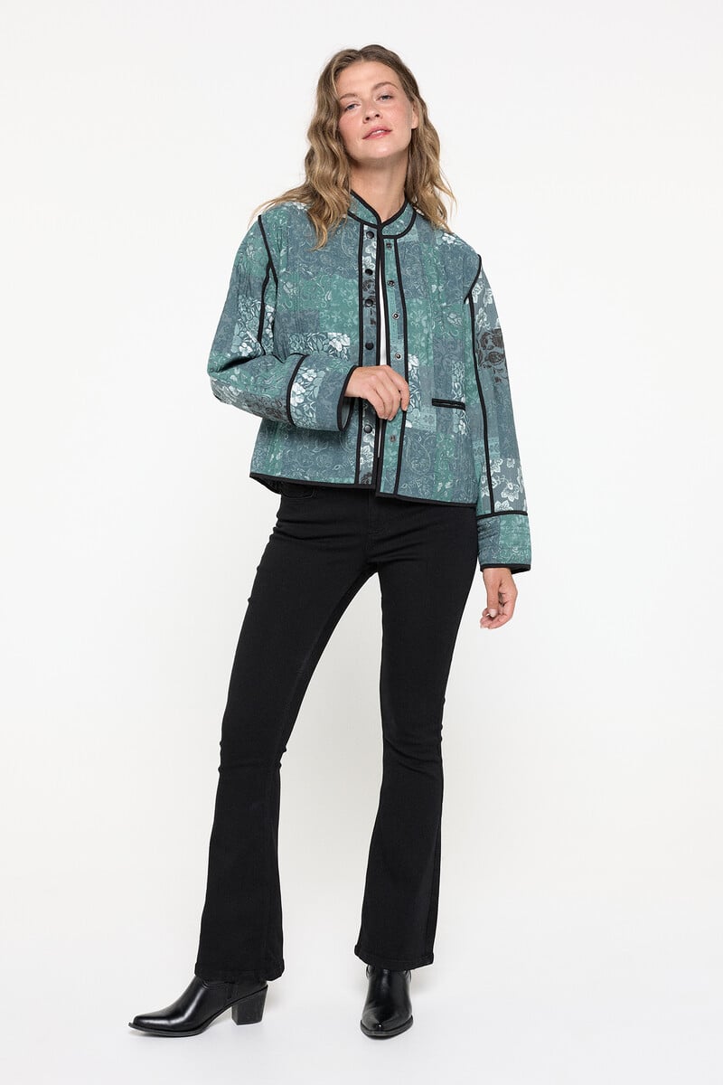 Cortefiel Cazadora Acolchada Estampada