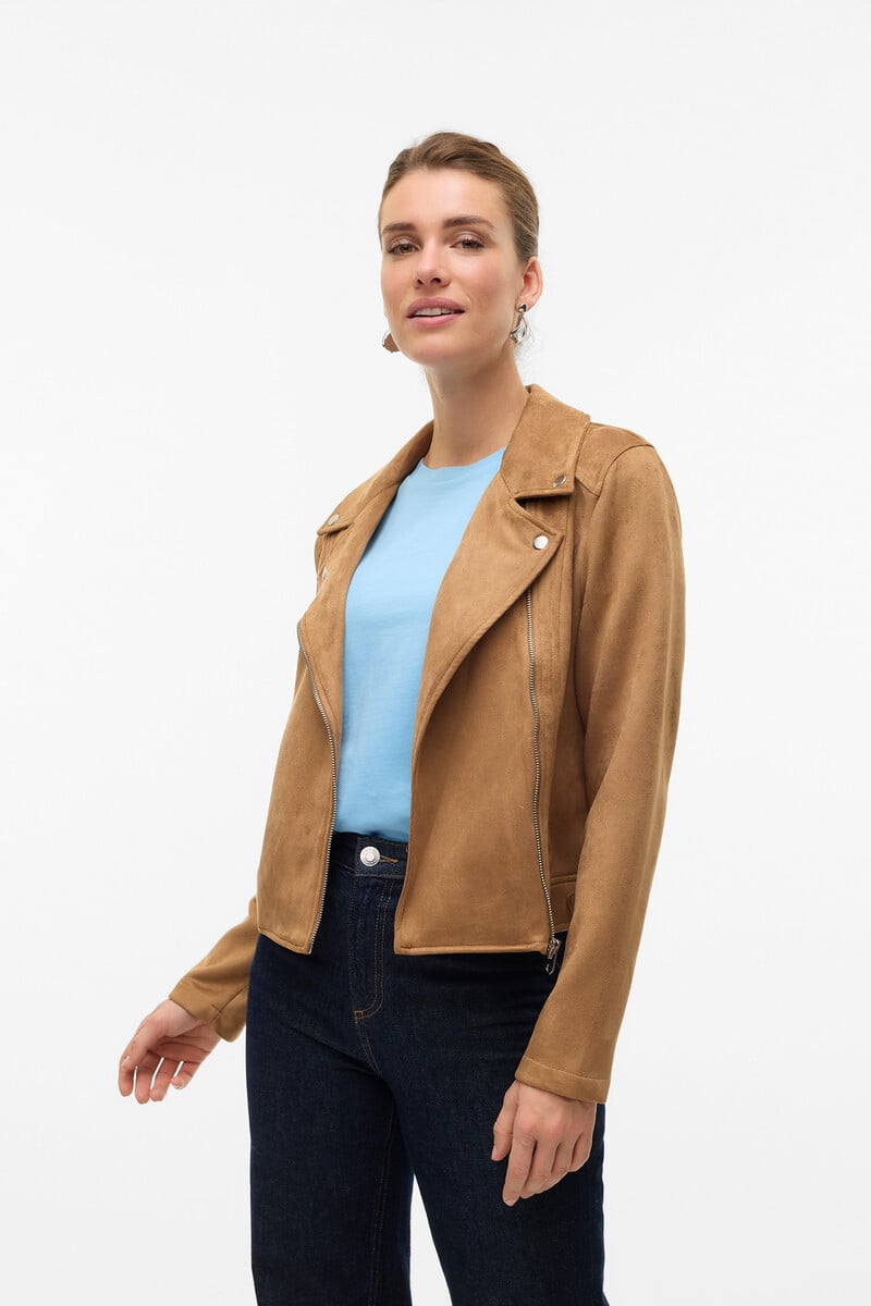 Cortefiel Cazadora De Ante Con Tachuelas