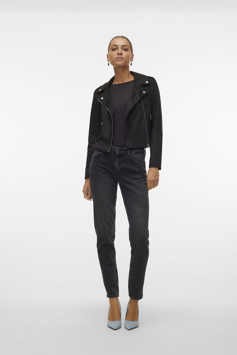 Cortefiel Cazadora De Ante Con Tachuelas