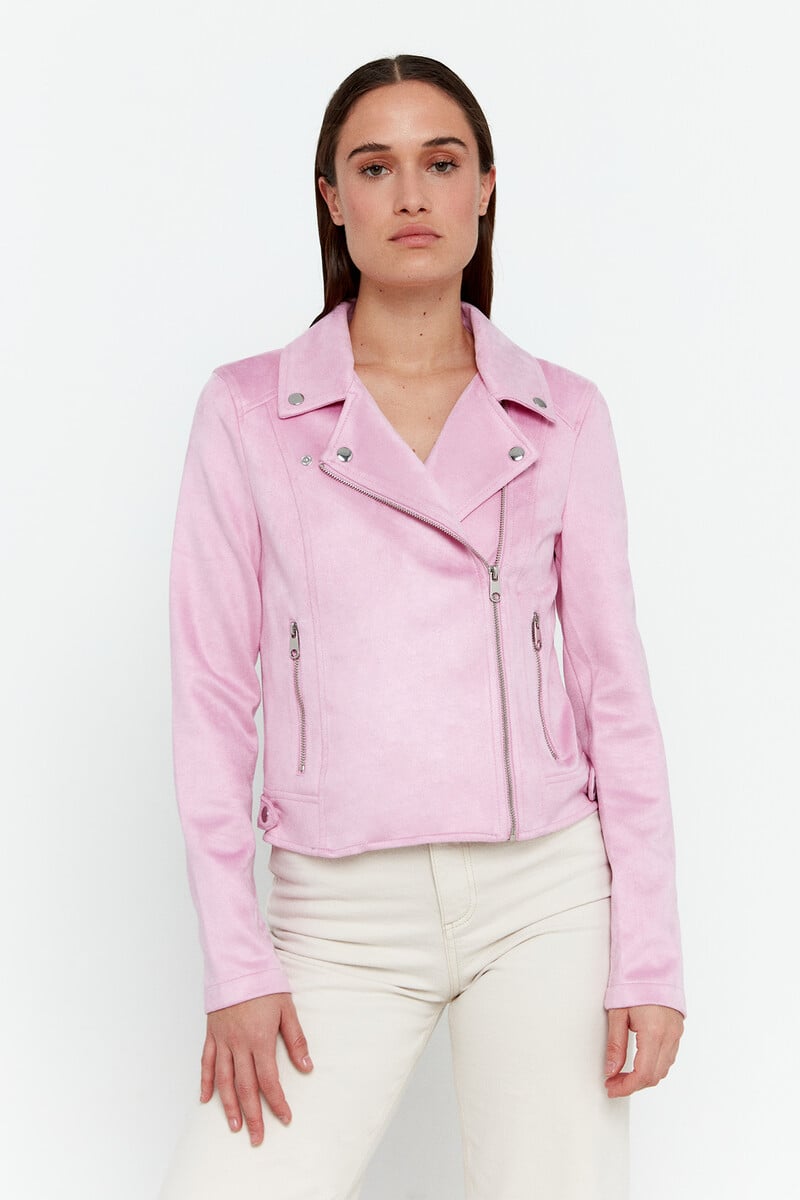 Cortefiel Cazadora De Ante Con Tachuelas