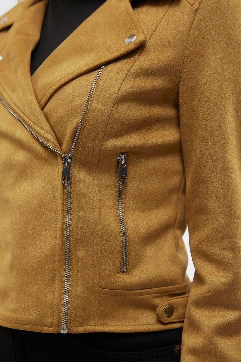 Cortefiel Cazadora De Ante Con Tachuelas