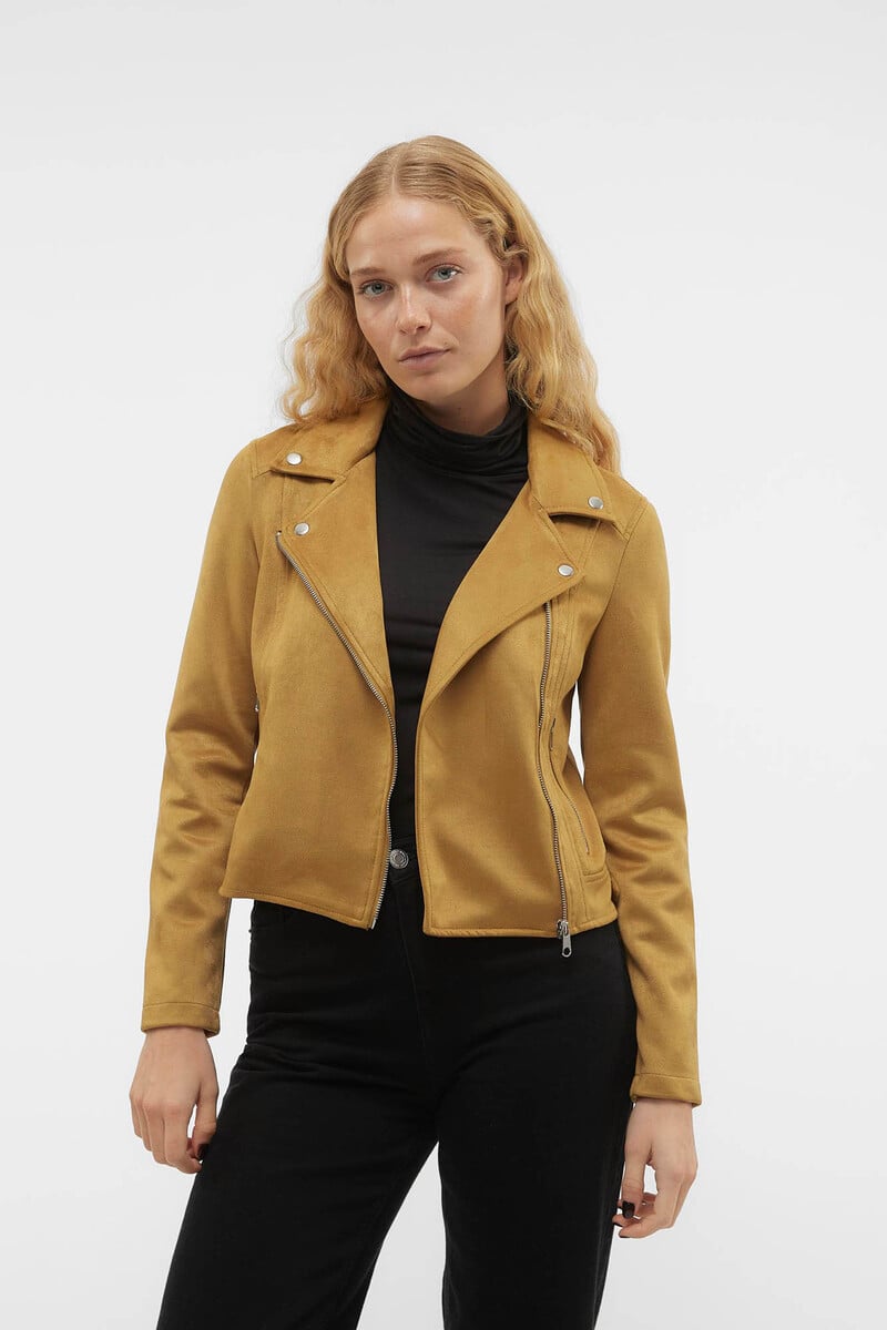 Cortefiel Cazadora De Ante Con Tachuelas