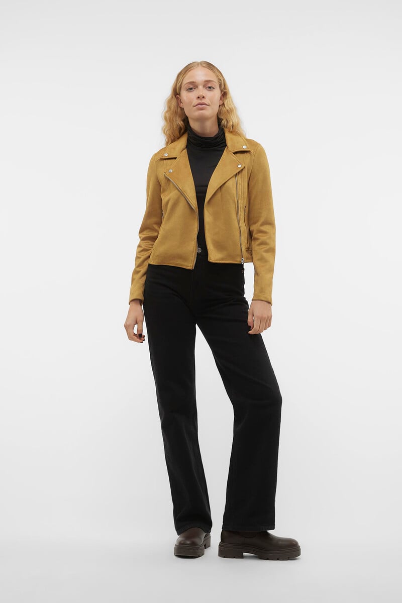 Cortefiel Cazadora De Ante Con Tachuelas