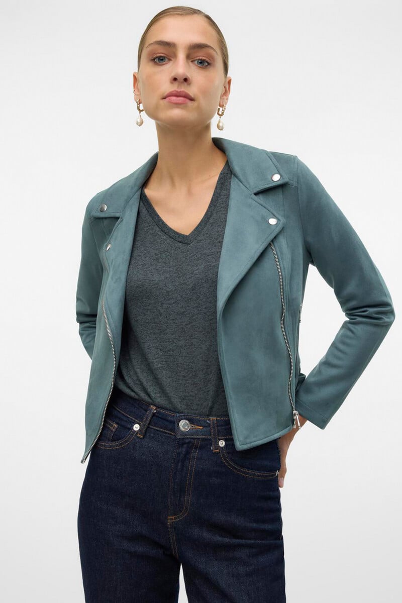 Cortefiel Cazadora de ante con tachuelas