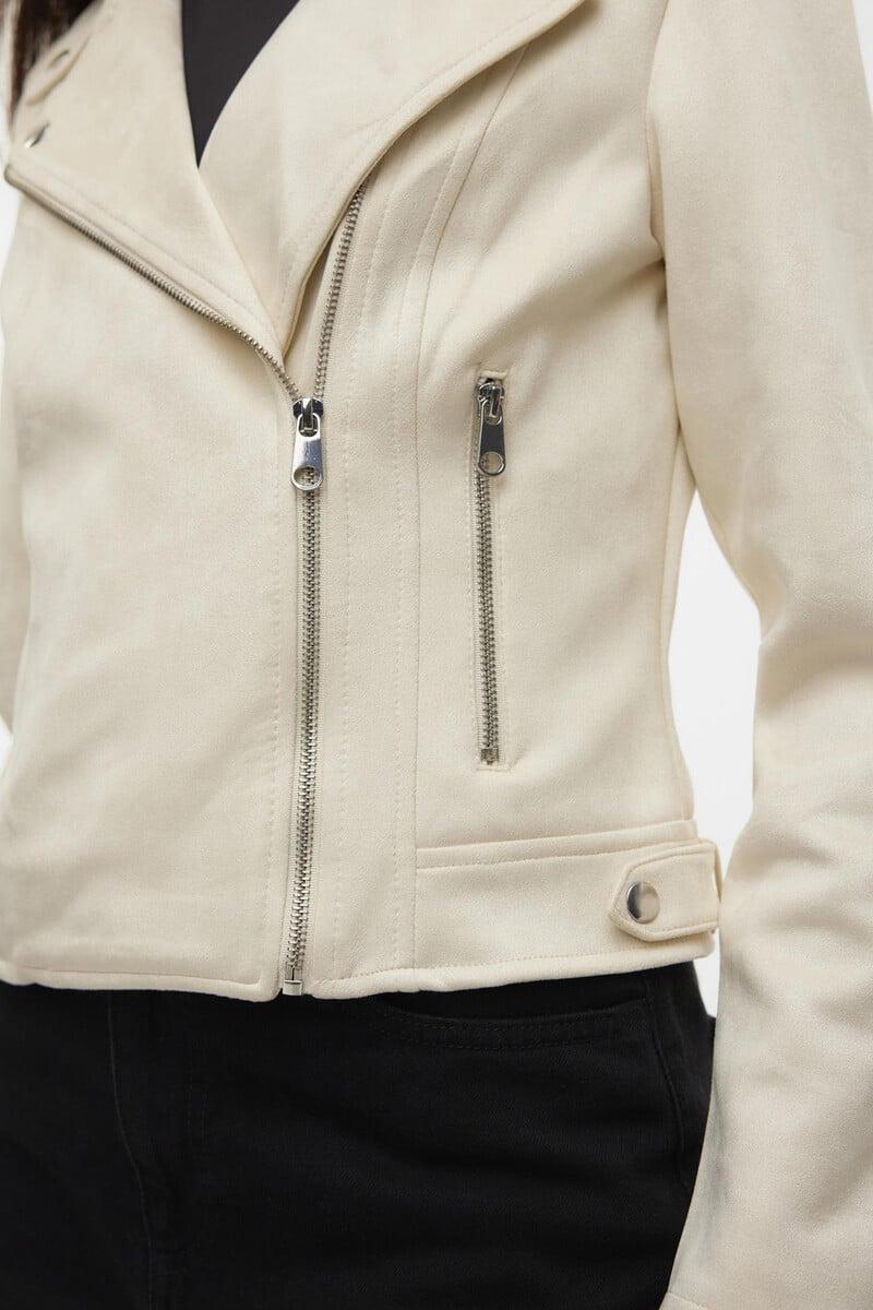 Cortefiel Cazadora De Ante Con Tachuelas