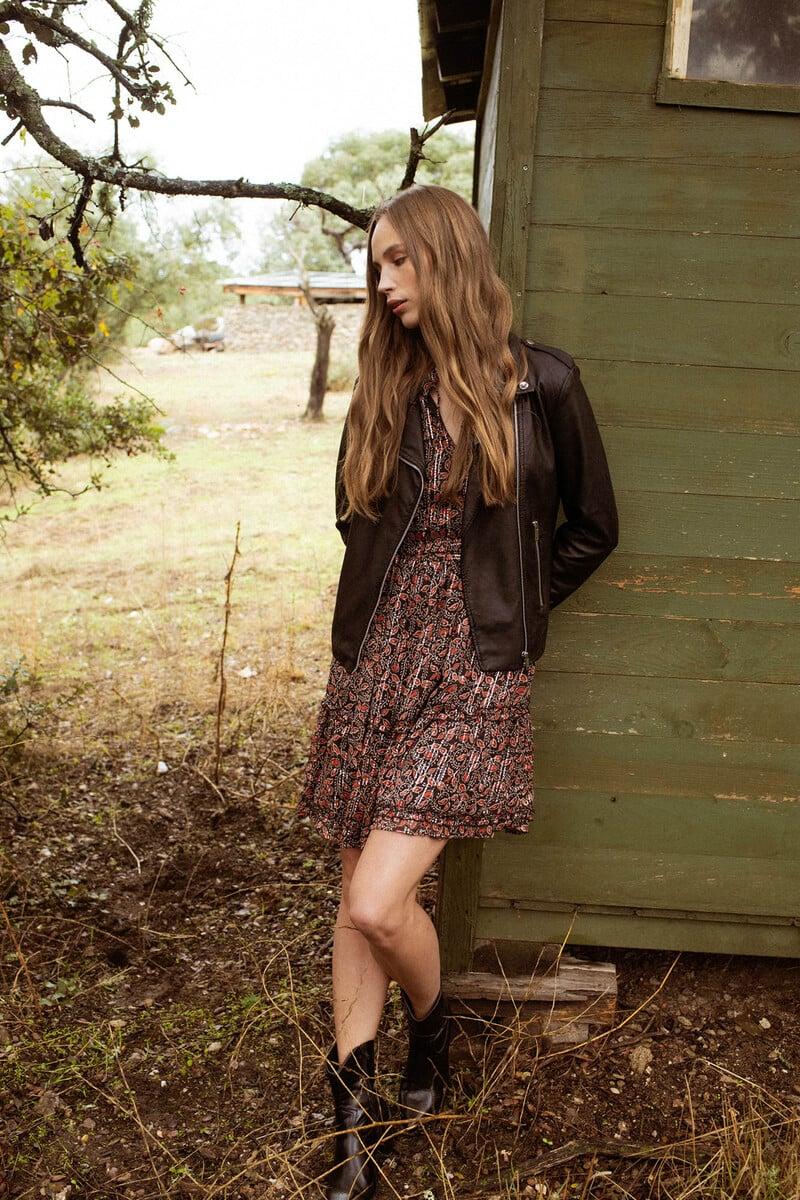 Cortefiel Cazadora Efecto Piel