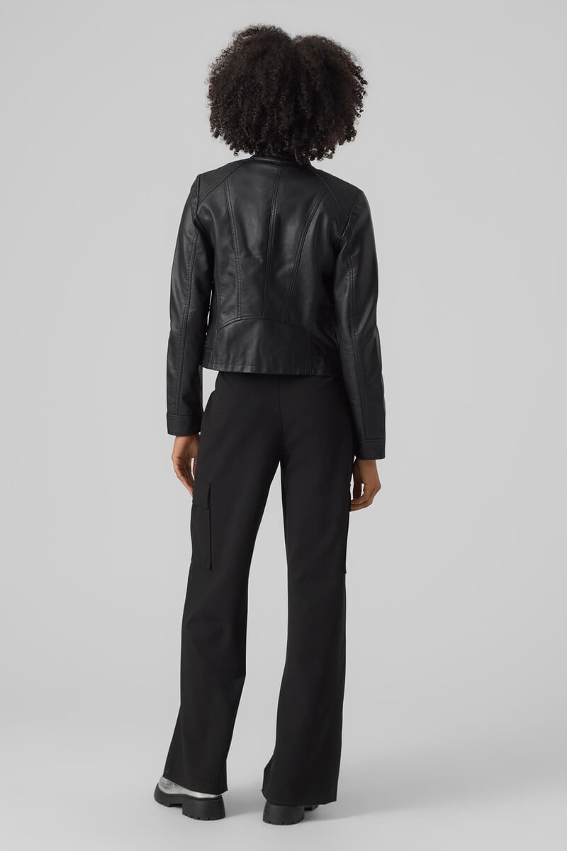 Cortefiel Cazadora Efecto Piel Cuello Perkins