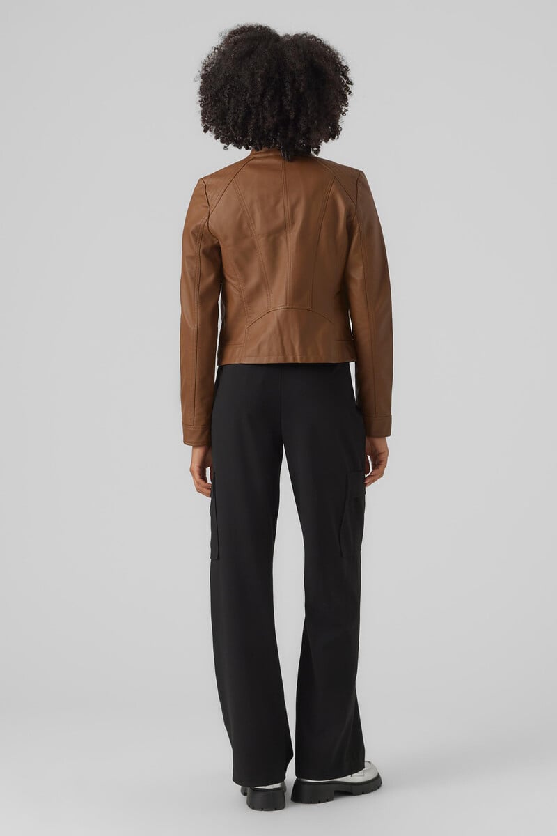 Cortefiel Cazadora Efecto Piel Cuello Perkins