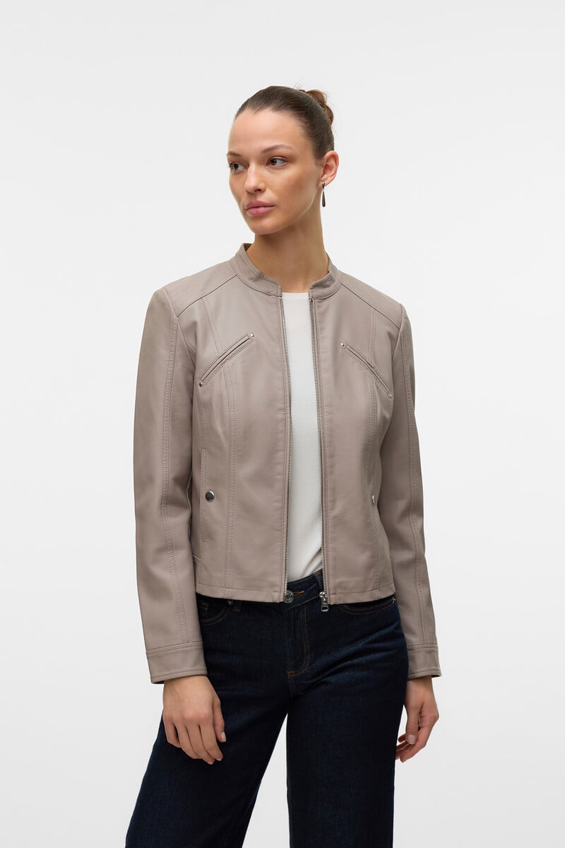 Cortefiel Cazadora efecto piel cuello Perkins