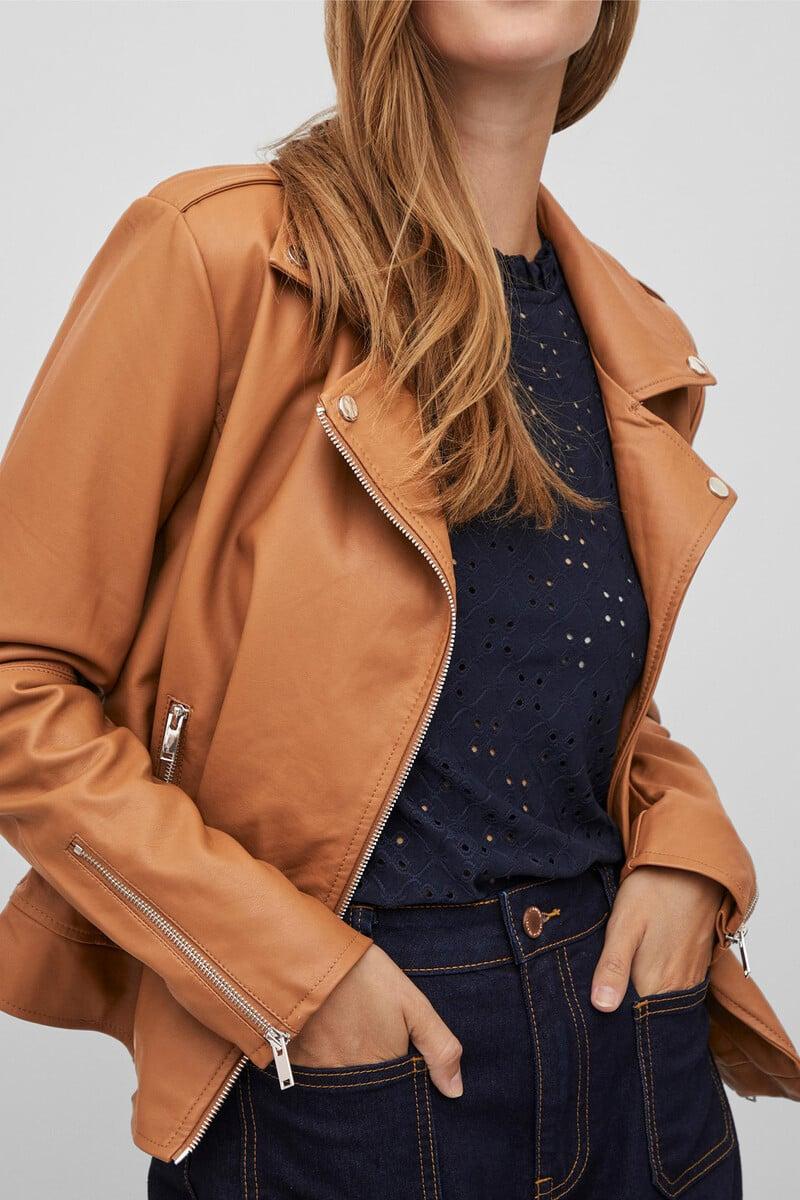 Cortefiel Cazadora Efecto Piel