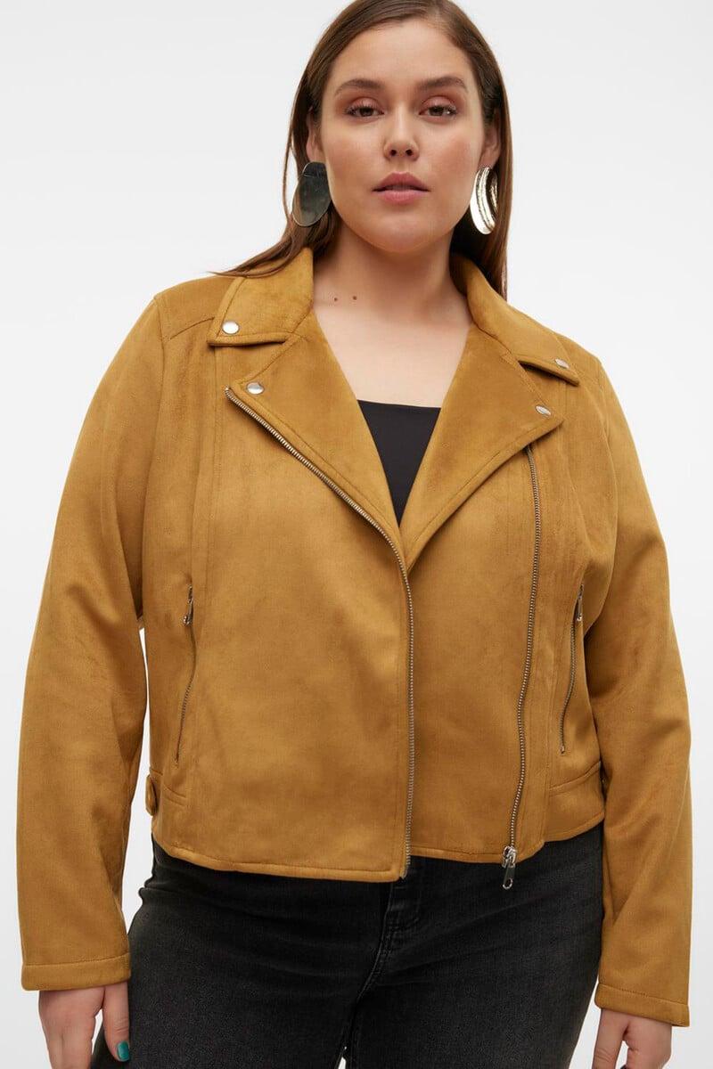 Cortefiel Cazadora efecto piel talla grande