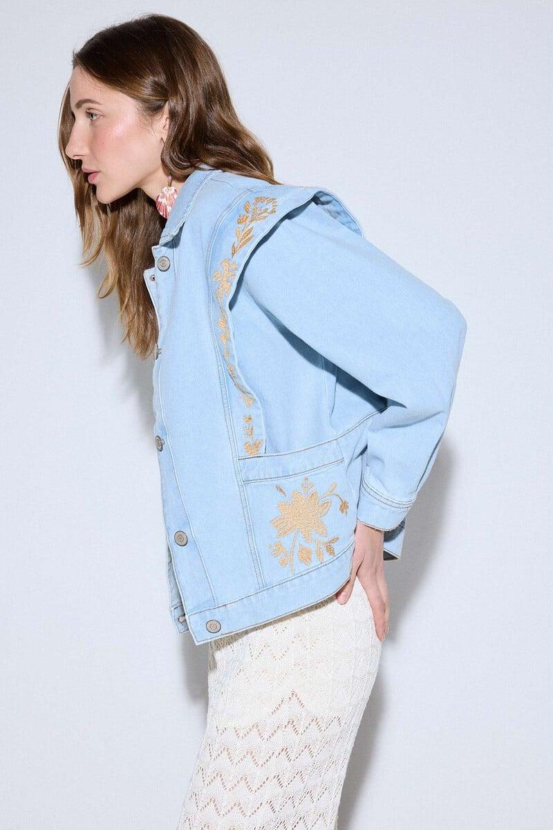 Cortefiel Cazadora Vaquera Bordada