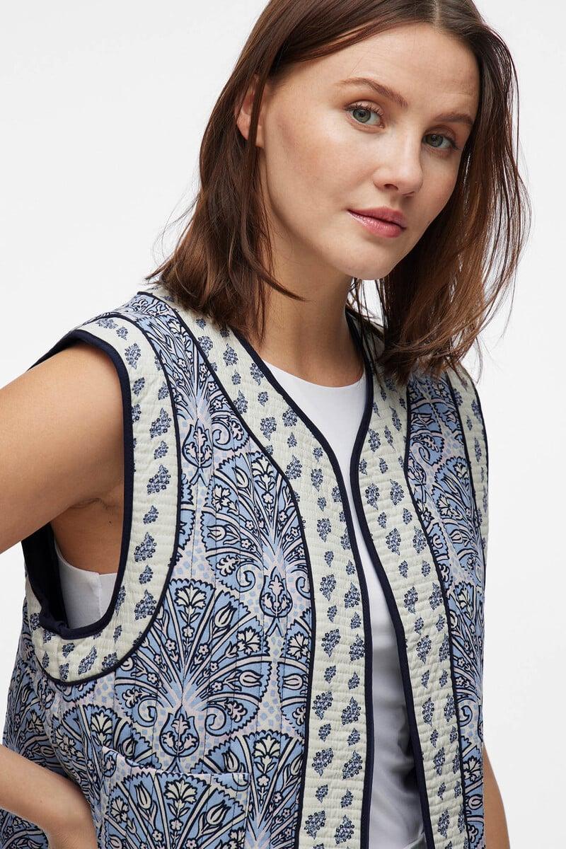 Cortefiel Chaleco Acolchado Estampado